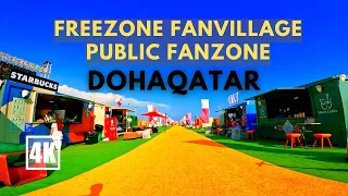 Doha Qatar : Free zone Fan village Public fan zone 4K