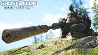 STEALTH SNIPER VS WOLF CAMPS in Ghost Recon Breakpoint!