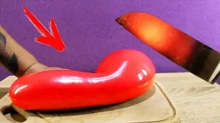 EXPERIMENT Glowing 1000 degree KNIFE VS Floral Foam, Squishy, Tide Pods and More!