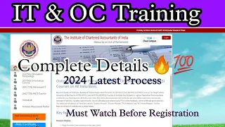 ICAI IT & OC COURSE REGISTRATION Full Process | ICAI Orientation Course | ICAI IT Training 2024