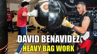 David Benavidez Heavy Bag Training