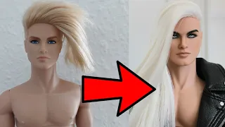 doll repaint tutorial/ male doll make - over