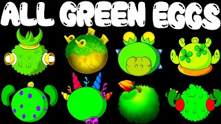 All GREEN Eggs TLL | My Singing Monsters | MonsterBox in Incredibox | The Lost Landscapes