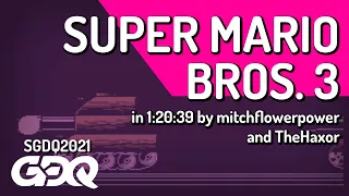 Super Mario Bros. 3 by mitchflowerpower and TheHaxor in 1:20:39- Summer Games Done Quick 2021 Online