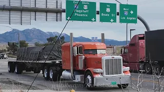 Truck Drivers making their way down an old desert highway in Arizona, Truck Spotting USA