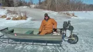 Viral video Ice Sled machine still works, Best Ever April Fools Chipper Mississippi River to Canada