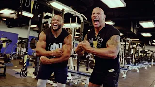 Dwayne ’The Rock’ Johnson’s Workout With Superbowl Champ Aaron Donald | Ram’s Training Facility