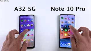 SAMSUNG A32 5G vs Redmi Note 10 Pro Speed Test & Ram Management