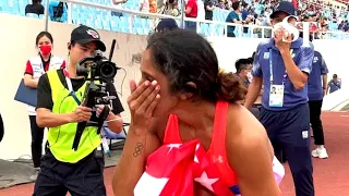 SEA Games: 'This is real, right?' Shanti Pereira in tears after getting gold in women's 200m sprint