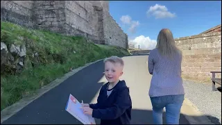 Teddy Exploring Bamburgh Castle.