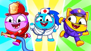 Doctor, Firefighter, And Policeman 👮‍♂️👩‍⚕️🧑‍🚒 Brave Rescue Team is Here | 4 Friends Kids Stories