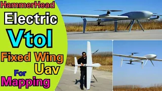 HammerHead Electric Vtol Fixed Wing Uav For 3D Aerial Mapping & Surveillance