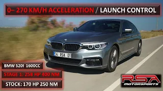 BMW G30 520i | Launch Control | 0 - 270 KM/H | Top Speed | Acceleration | B48B16 Stage1 Rsa Remap |