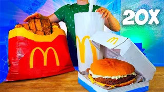 I made a giant McDonald's menu / Filet-O-Fish burger  / French fries / Coca-Cola