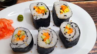 Veg Sushi at home I जापान की प्रसिद्ध डिश वेज सुशी घर पर बनायें I Veg Sushi recipe I Homemade sushi