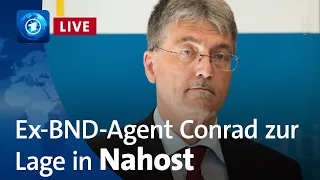 Fragen an den Ex-BND-Agenten Gerhard Conrad zur Lage in Nahost | Bericht aus Berlin extra