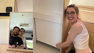 Upgrades! Hidden Van Pull Out Toilet + Sliding Storage Mirror