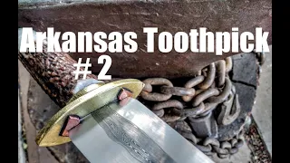 Forging An Arkansas Toothpick Making The Guard Elk Antler Stag Handle, Bladesmithing And Knifemaking