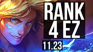 EZ & Pyke vs JINX & Thresh (ADC) | Rank 4 Ez, Legendary, 11/2/1 | KR Challenger | 11.23