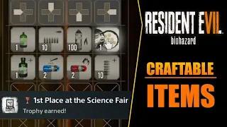 RESIDENT EVIL 7 How To Craft All Items (1st Place At The Science Fair Trophy Guide / achievement)