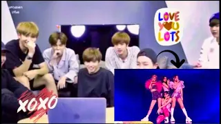 BTS reaction to BLACKPINK - SOUR CANDY   [THE SHOW] #BTS #BLACKPINK