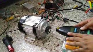 48v 750w bldc motor live rpm test
