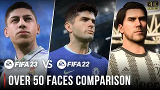 FIFA 23 vs FIFA 22 | Over 50 Faces Comparison | 4K 60 FPS