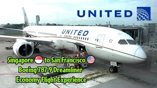 United Airlines Boeing 787-9 Singapore to San Francisco Economy Class Flight Experience