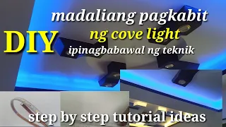 paano pagkabit ng cove lights  Strip lights installation DL tutorials ideas