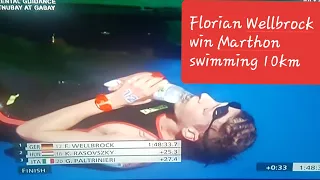 Florian Wellbrock Win in Marathon Swimming Mens 10km