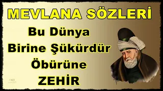 Mevlana Sözleri ❗Mutlaka Dinleyin İlaç Gibi ❗ Bu Dünya Birine Lütuftur Öbürüne Kahır...!!! #mevlana