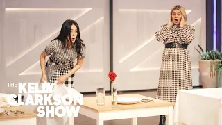 Kelly Tries The Tablecloth-Pull Magic Trick And Totally Nails It