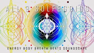 ✨Raise Your Vibration✨All 9 Solfeggios - Breath Beats Energy Body Scan Soundscape Kaleidoscope 🎧