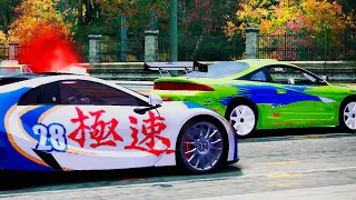 Brian O'conner's Mitsubishi Eclipse vs Sonny's GTA Spano (NFS MOST WANTED)