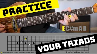 Practice Guitar Major and Minor Triads on Strings 2,3, and 4 w/Free Charts and Audio Download 🔥