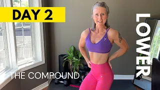 DAY 2 Dumbbell LOWER BODY at home workout [glute focus + calves]