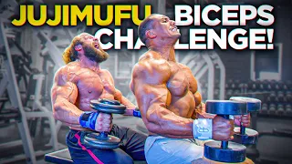 10-Minute Non-Stop Biceps Workout with Jujimufu and Larry Wheels + Arm Wrestling!