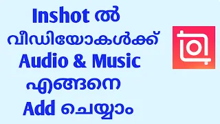 How To Insert Audio & BG Music On Inshot In Malayalam
