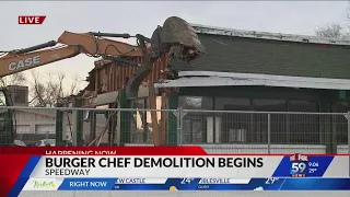 Crews begin demolition of infamous Burger Chef building