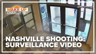 Surveillance footage shows shooter enter Nashville school