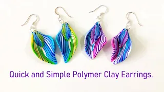 Quick and Simple Polymer Clay Earrings.