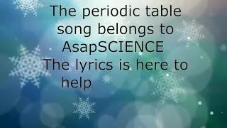 [1 HOUR LOOP] Updated Periodic Table Song lyrics