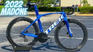 NEW 2022 TREK MADONE SLR 800 OCLV (BLUE CHROME COLOR) PRINCETON WAKE 6560 WHEELS *CHRIS KING HUBS*