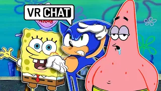 SONIC MEETS SPONGEBOB AND PATRICK IN VR CHAT