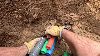 Hand dig and coupling conduit (part4)