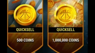 Hitting One million coin Jackpot! NBA live Mobile Road To The Riches