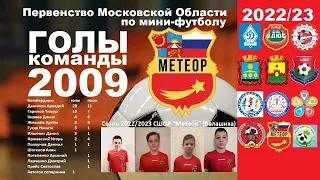 все ГОЛЫ 2009-МЕТЕОР в сезоне 2022-2023 Балашиха на Первенстве Области (2022/2023) обзор мини-футбол