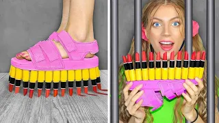 Mariana Sneak Makeup Into Jail! Cool Ideas To Makeup Anything Anywhere