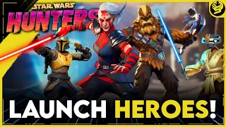 All 9 HEROES Confirmed for Launch + New GAMEPLAY images | Star Wars: Hunters