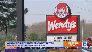 Wendy's backtracks on 'dynamic pricing' statement